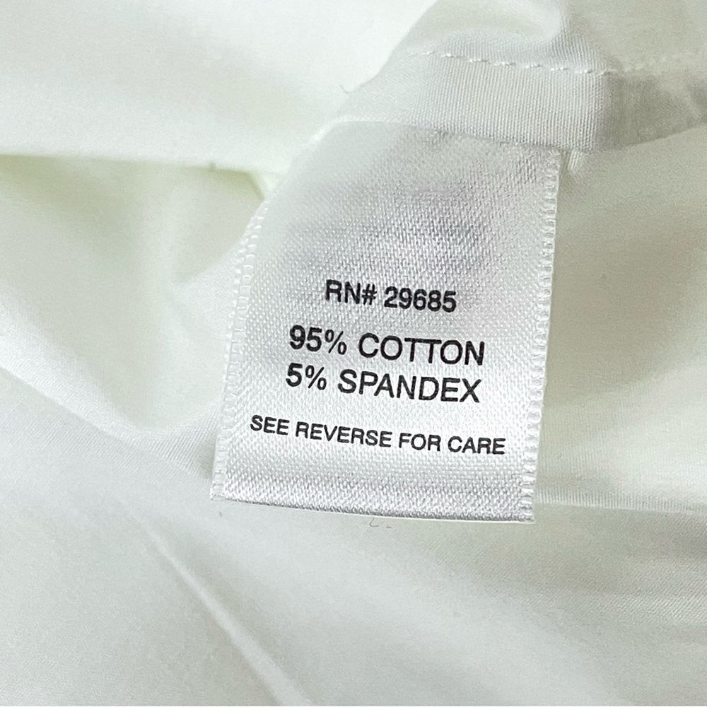 Pendleton White Ruffle Structured Button Down Blo… - image 8